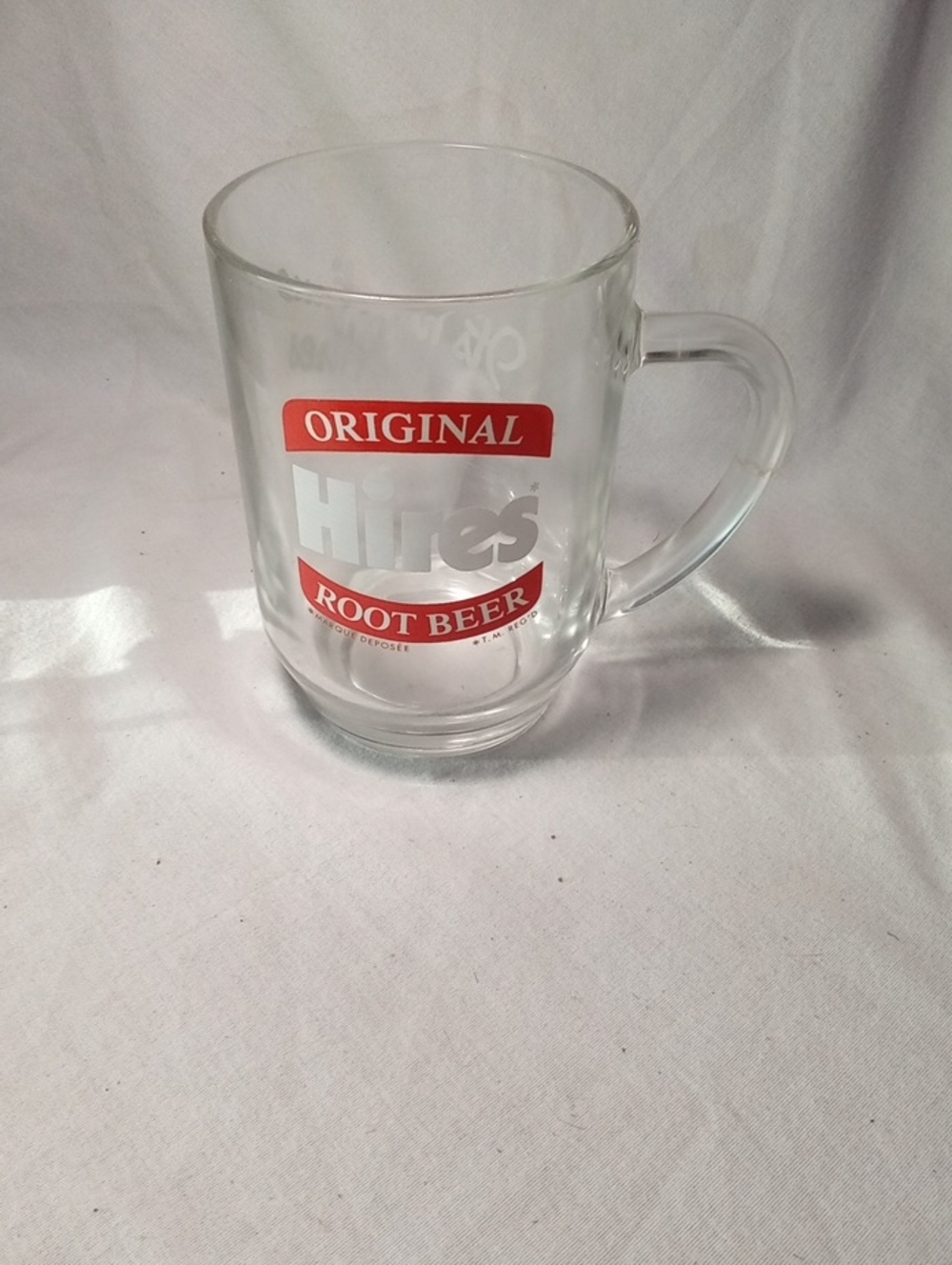 Original Hires Rootbeer Clear Glass Mug - Double Sided